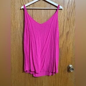 Torrid sz 4 Women's Hot Pink V-Neck Sleeveless Tank Top flowy